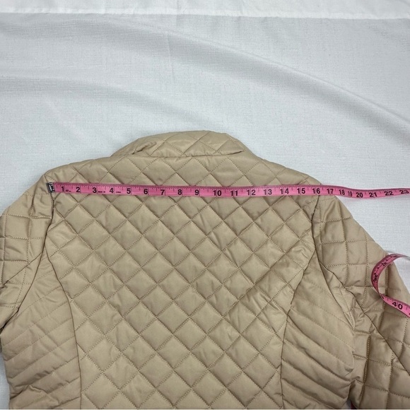 Tommy Hilfiger Women's Size Medium Beige Diamond Quilted Barn Jacket - Picture 14 of 16